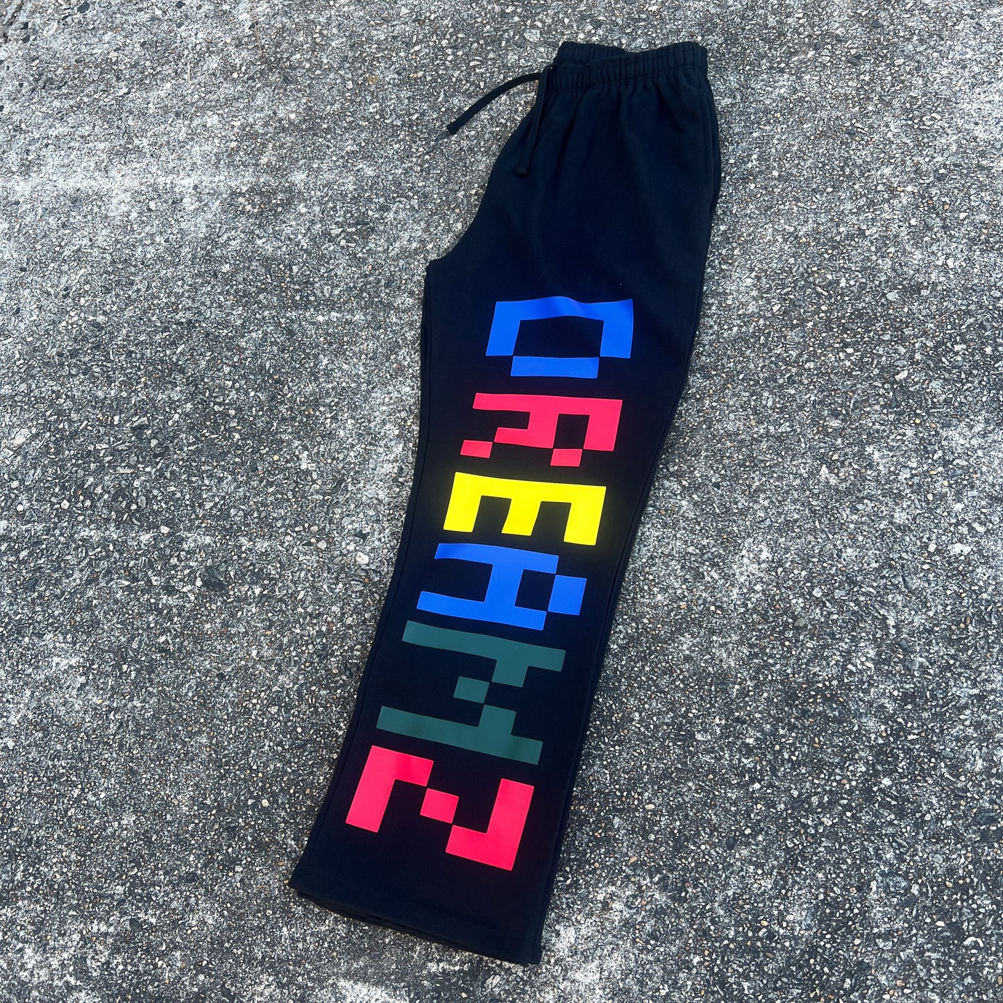 DREAMZ PIXEL SWEATPANTS (BLACK + MULTI)