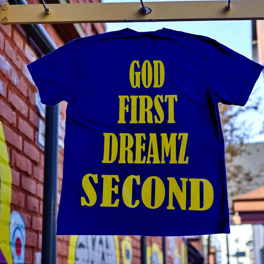 GOD FIRST DREAMZ SECOND (NAVY + YELLOW)