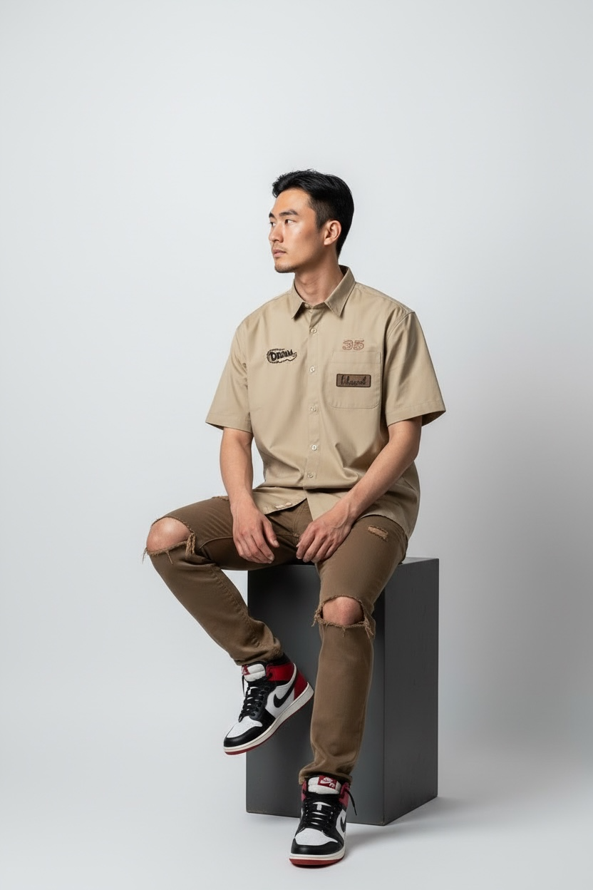 Blessed Workwear Button-Up Shirt