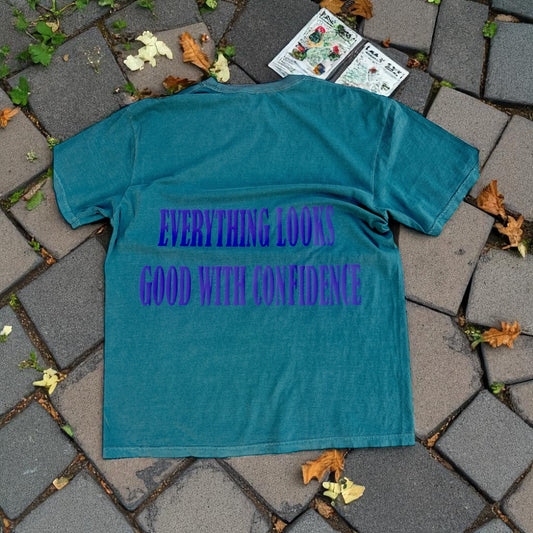 EVERYTHING LOOKS GOOD WITH CONFIDENCE (PINE GREEN + PURPLE )