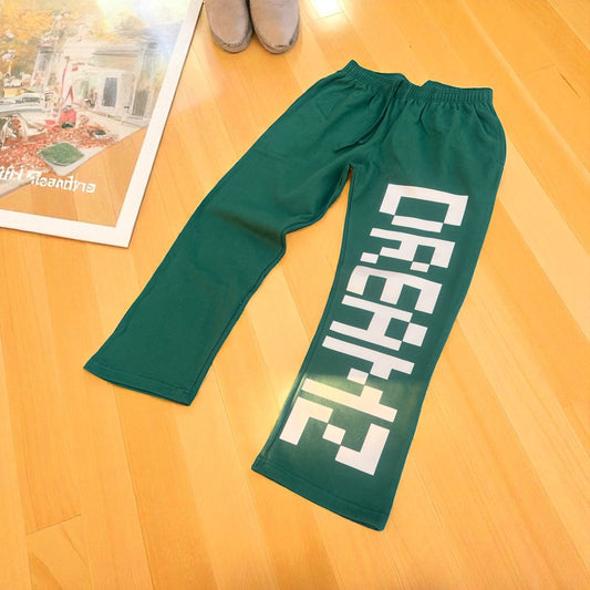 DREAMZ PIXEL SWEATPANTS (FOREST GREEN + TORTILLA)