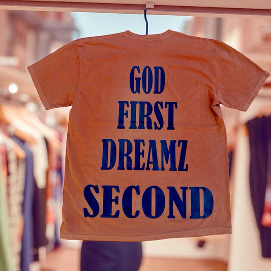 GOD FIRST DREAMZ SECOND (CORAL + NAVY)