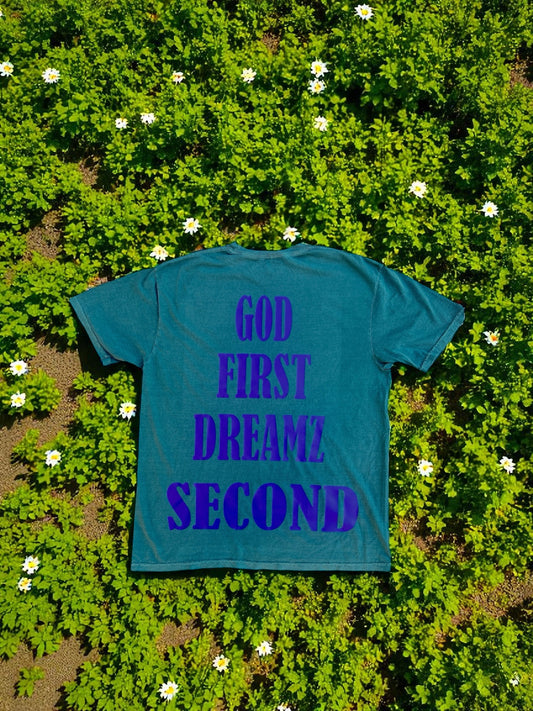 GOD FIRST DREAMZ SECOND (PINE GREEN + PURPLE )