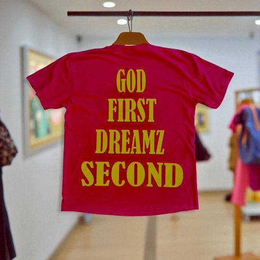 GOD FIRST DREAMZ SECOND (RED + MUSTARD)